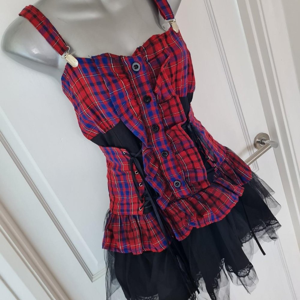 Womens Black and Red Dress